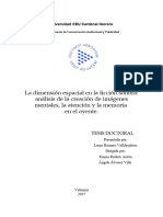 La Dimensión Espacial en La Fcción Sonora: Análisis de La Creación de Imágenes Mentales, La Atención y La Memoria en El Oyente