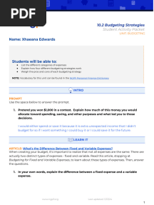 10.2 Student Activity Packet