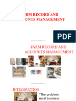 Farm Record Keeping and Financial MGT
