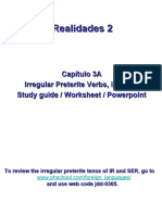 Realidades 2 Capitulo 3a Irregular Preterite Verbs Ir Ser Study Guide Worksheet Powerpoint