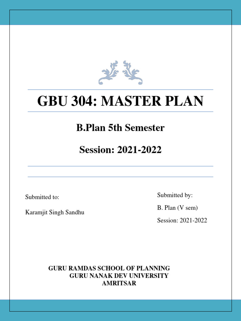 Master plan report amritsar (1) | PDF | Slum | Strategic Planning