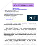 Unitatea de Învățare 1 - Conceptul Și Tipologia Analizei Tehnico-Economice