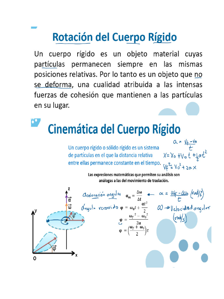 Tutoría MCV - Rotación Del Cuerpo Rígido 24-01-24 | PDF