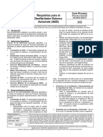 CP-315, Requisitos para Programa con Desfibrilador Externo Automatizado