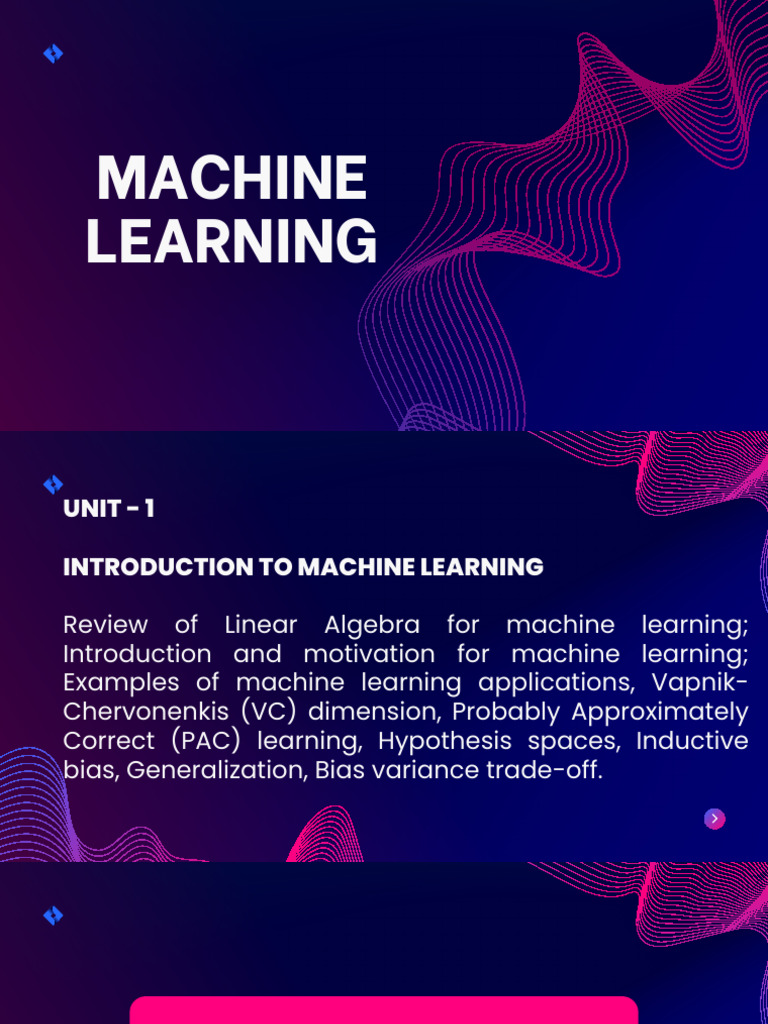 Unit 1 machine learning basics linear algebra pdf eigenvalues