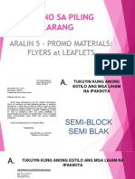 Aralin 5 Promo Materials Flyers at Leaflets