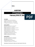 4th French Horn 2024 Excerpt Packet