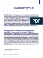 Prevalencia de Los Defectos de Desarrollo Del Esmalte de La Especialidad de Odontología Infantil en La UJAT 2021-2022