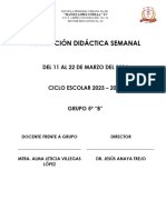 Planeacion Semanas Del 11 Al 22 de Marzo