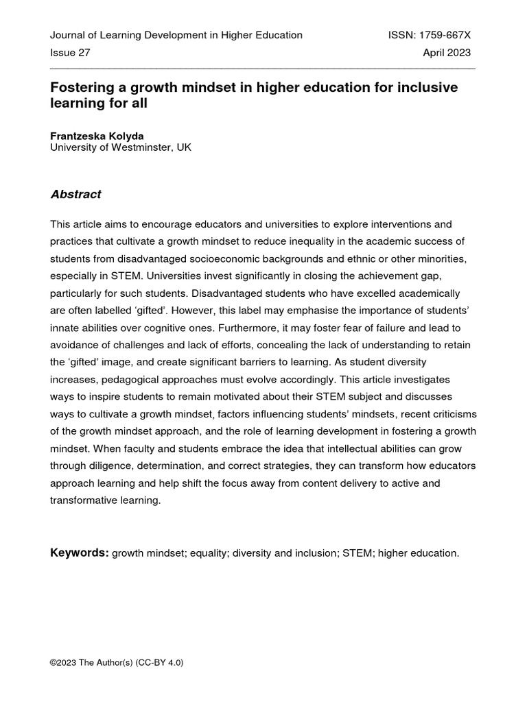 Learning For All Document
