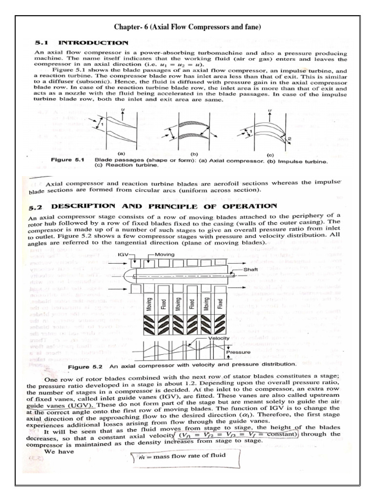 Axial Flow Compressors & Fans | PDF | Velocity | Turbine