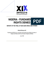 Nigeria Fundamental Rights Denied