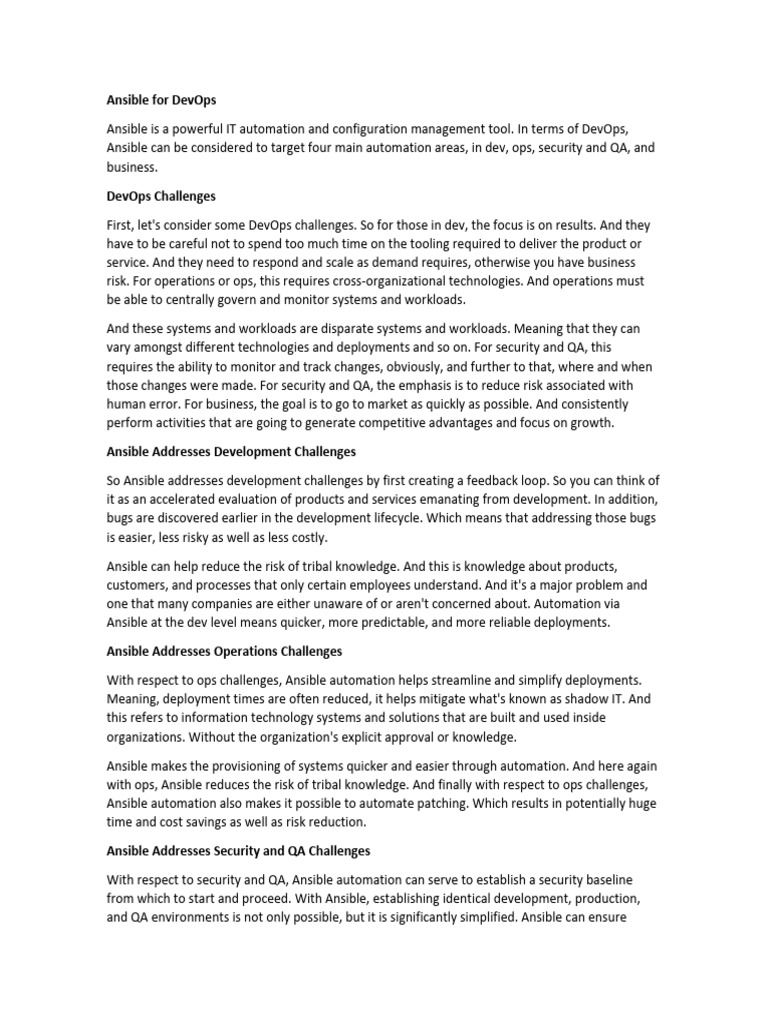 Ansible - Webinar Script | PDF | Computing | Software Development