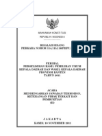 Mahkamah Konstitusi : Risalah Sidang Perkara No.114,115,116.PHPU.D-IX.2011, Tgl.10 Nov 2011 Sengketa Pilgub Banten 2011