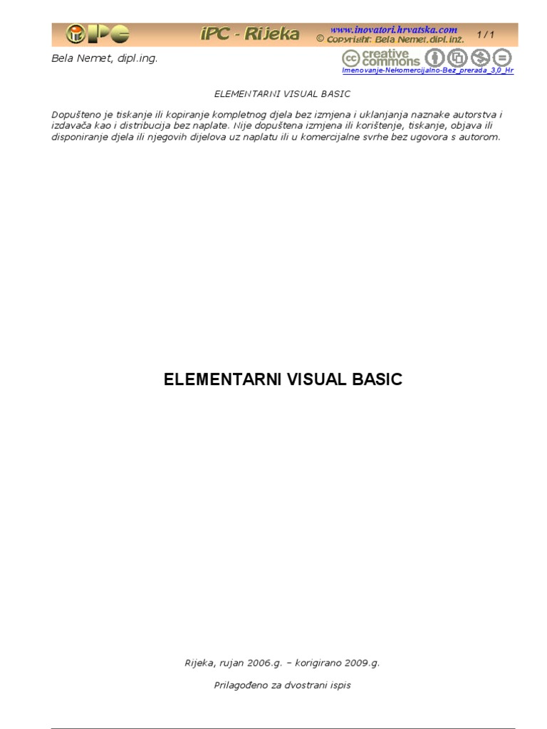 Elementarni Visual Basic | PDF