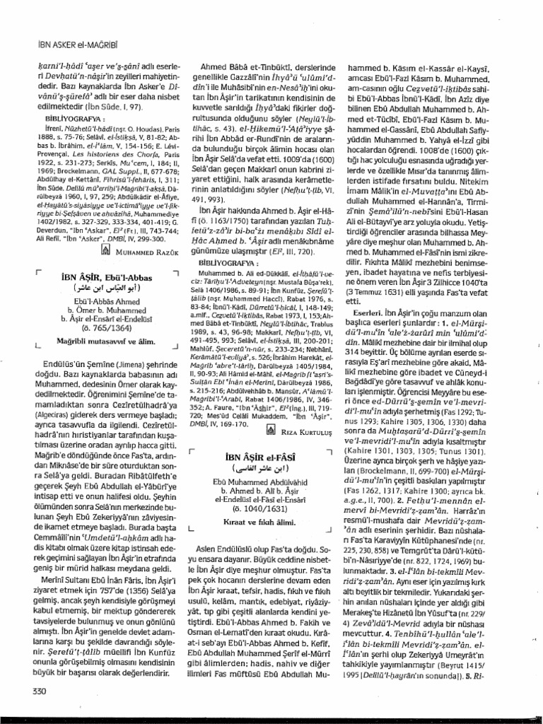iBN ASHiR EBUL ABBAS - c.19 | PDF