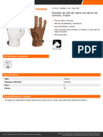 Guantes de Piel de Cabra Con Dorso de Carnaza, Truper: CÓDIGO: 14288 CLAVE: GU-735