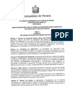 Proyecto Ordenanza Marco Regulatorio Transp. Urbano Paraná