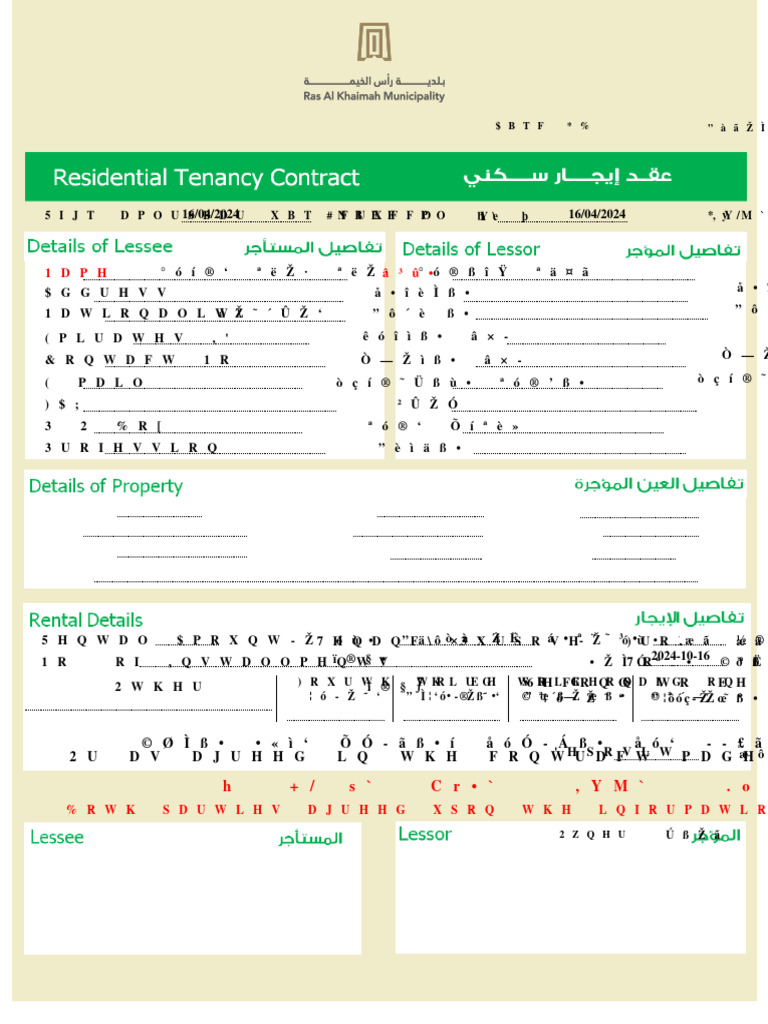 UAE Tenancy Contract Guidelines | PDF | Lease | Civil Law (Legal System)