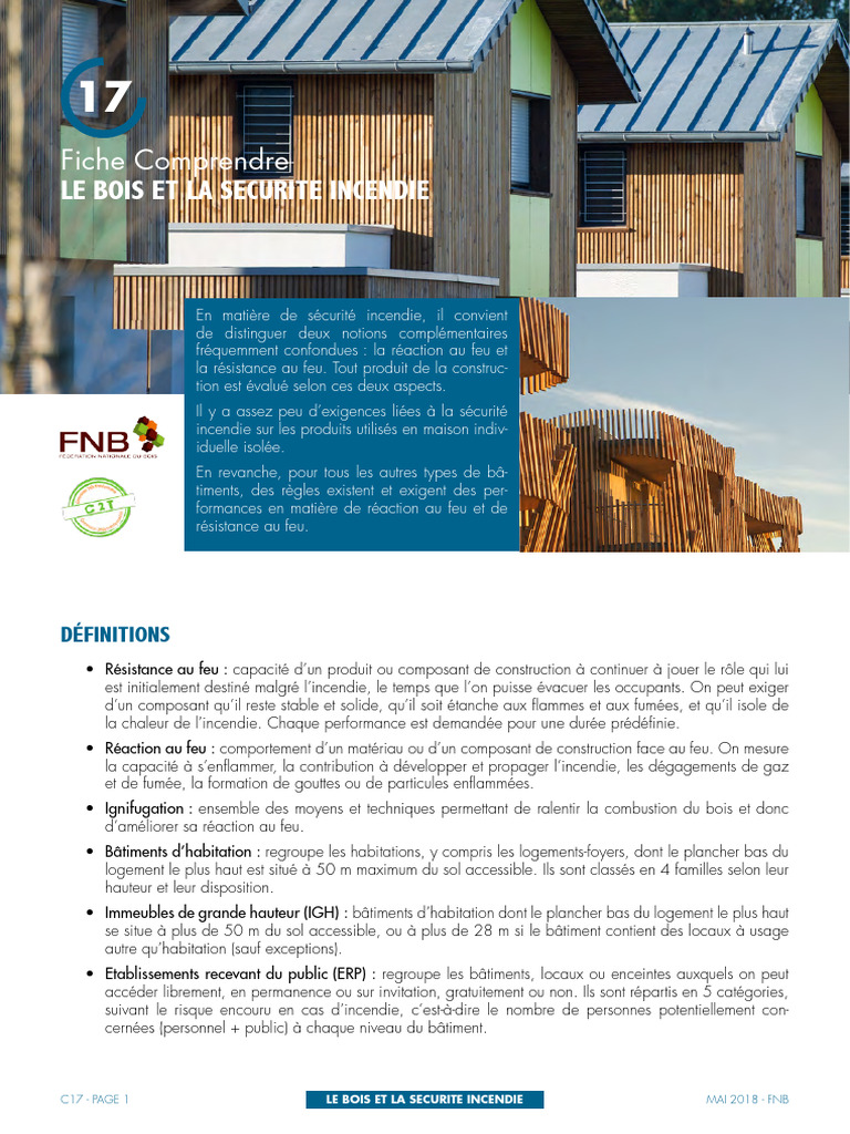 Fiches C17 LBSI - 8 Pages | PDF | Bois (matériau de construction) | Feu