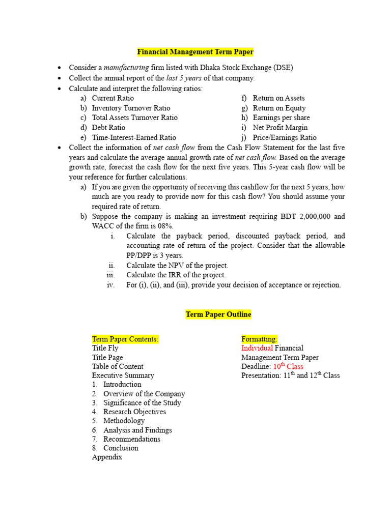 Financial Ratios and Cash Flow Analysis | PDF | Investing | Economies