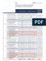 Cronograma Actividades Académicas-Planificacion