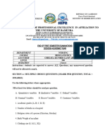 Biostatistic Exam Questions Setting 1