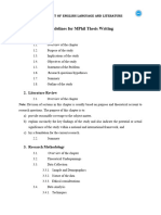 Guidelines For MPhil Thesis