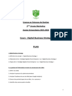 Digital Business Strategy (Plan + Bibliographie + Personal Development + Notes) 06.03.2024 VF
