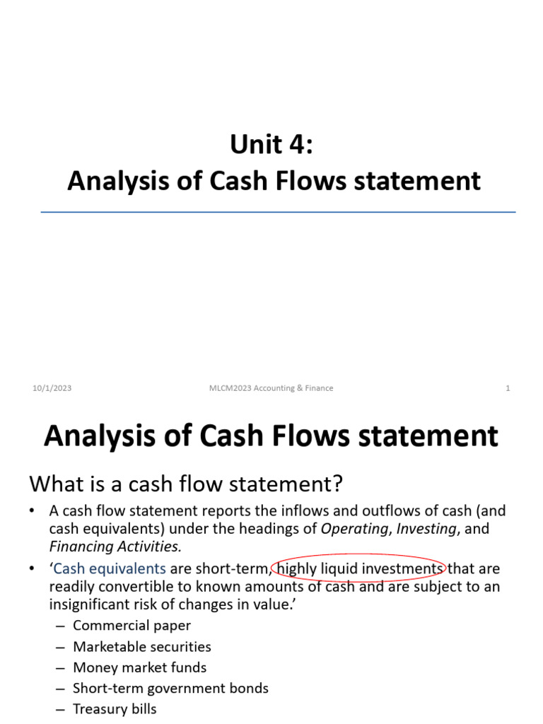 Cash Flow Statement Analysis Guide | PDF | Cash Flow Statement | Net Income