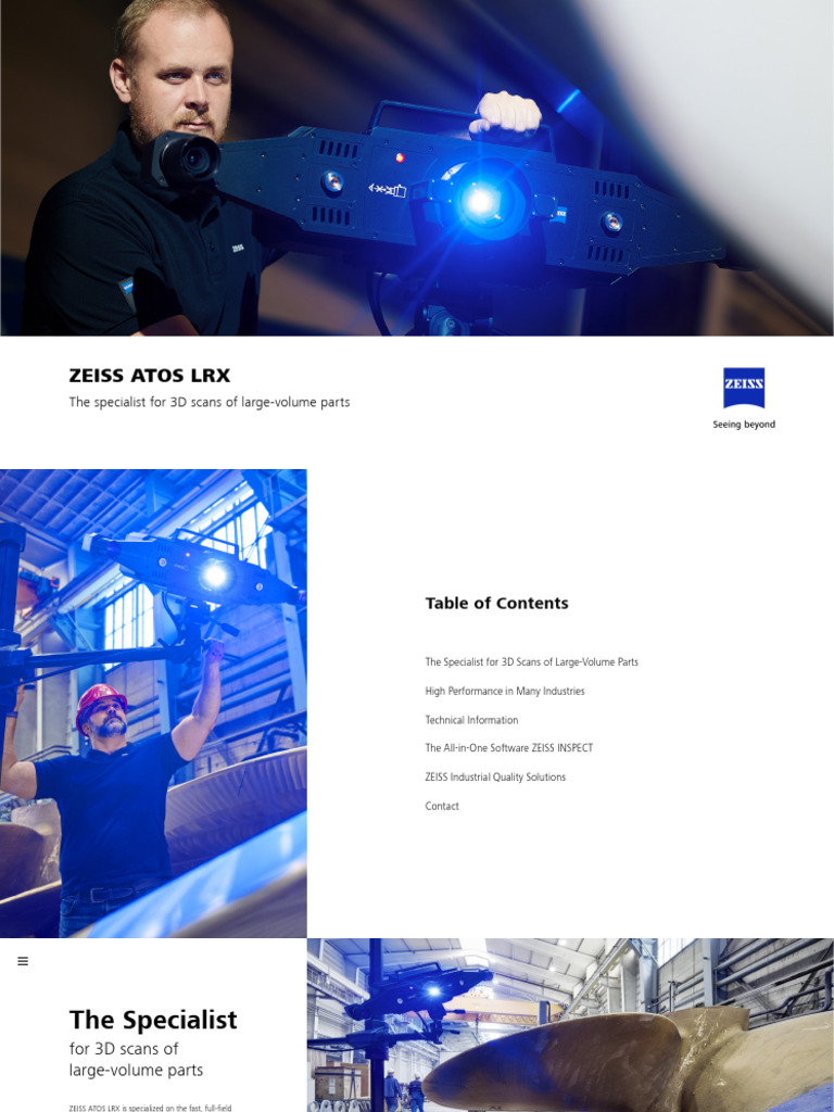 ZEISS ATOS LRX: 3D Scanning for Industry | PDF | Image Scanner | Lidar