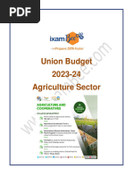 Union Budget 2023-24 Agriculture Sector