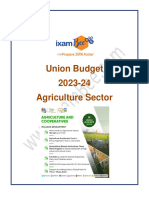 Union Budget 2023-24 Agriculture Sector