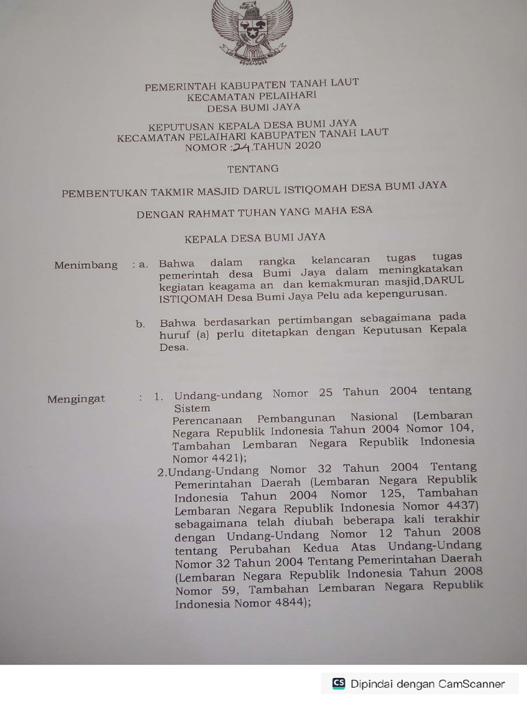 Sk Takmir Masjid Efahst Sk Takmir Masjid Pdf Pdf