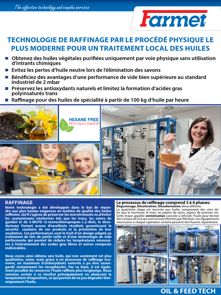 Raffinage Physique des Huiles Végétales | PDF | Huile alimentaire | Pétrole