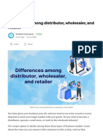 Differences Among Distributor, Wholesaler, and Retailer - by Fordeer Commerce - Medium