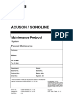 Protocolo Mantenimiento Acuson - Sonoline