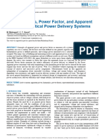 Active Currents Power Factor and Apparent Power Fo