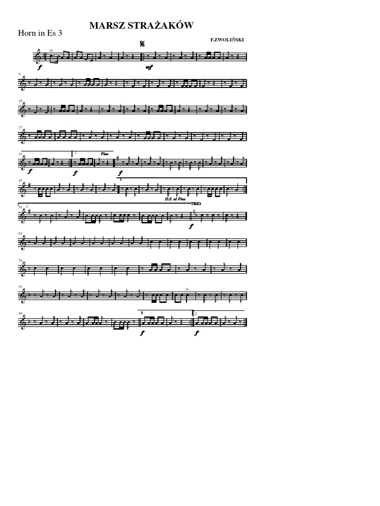 Finale 2005 - (Partytura - 011 Horn in Es 3.MUS) | PDF