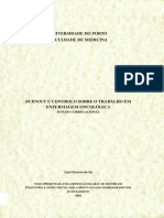 Universidade Do Porto Faculdade de Medicina: Burnout E Controlo Sobre O Trabalho em