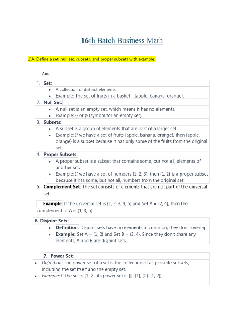 Business Math Concepts Explained | PDF | Equations | Discounting