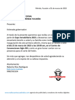 Carta de Invitacion A Corte de Liston Gobernador