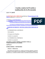 Ley para La Lucha Contra La Evasión y para La Formalización de La Economía Ley 28149