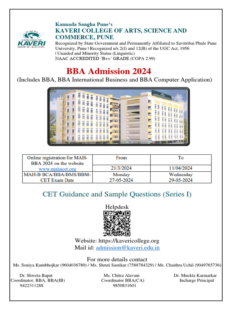 BBA Admission 2024: CET Guidance & Courses | PDF | Adverb | Noun