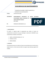 INFORME DE SERVICIO DE MANTENIMIENTO CAJA HUANCAYO ATE VF