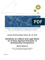 Solidarity As A Moral and Legal Basis For Humanity Crimes