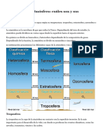 Las capas de la atmósfera cuáles son y sus características -