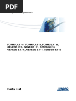 ABAC FORMULA I 7.5-15, GENESIS I 7.5-15, GENESIS E I 7.5-15 Spare Parts List Brendola 9828093680