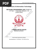 Department of Information Technology Network Programing Lab (07A4Ec12)