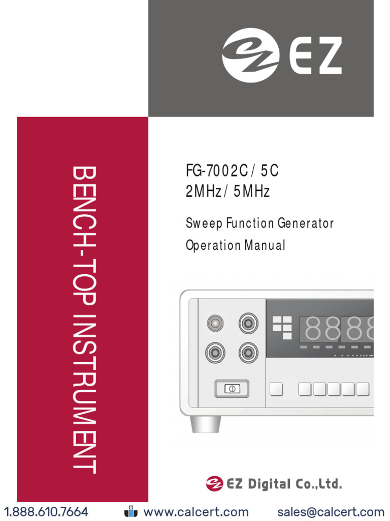 Fg 7002c 5c 2mhz 5mhz sweep function generator operation manual